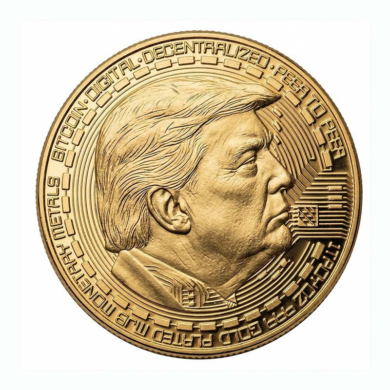 Trump Bitcoin Gold Coin